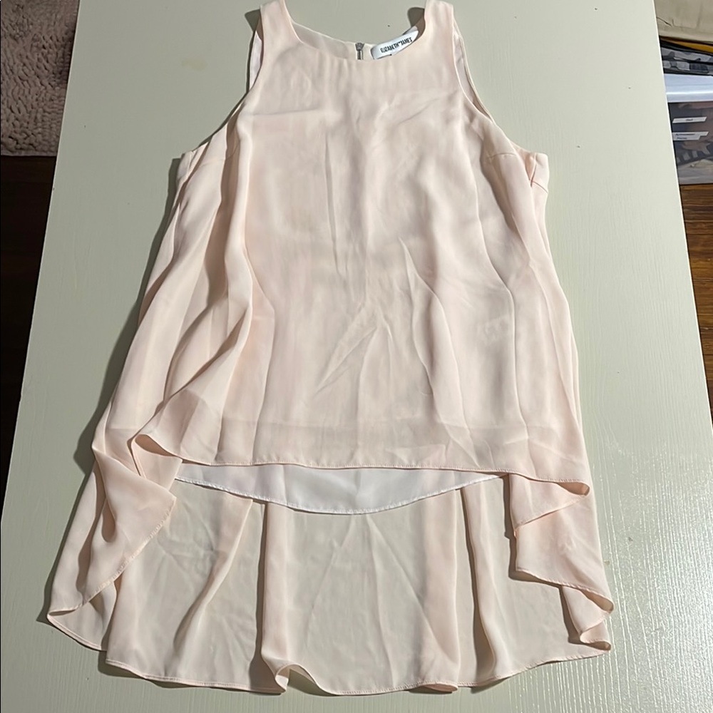 Elizabeth & James Blush Sleeveless Hi-Lo Blouse- Size Small